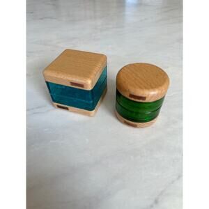 Fisher-Price Wooden Toys Surprise Inside Shapes Circle Triangle set of 2